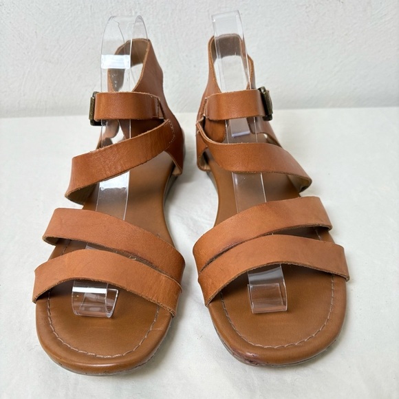 FRANCO SARTO Genji Leather Sandals Cognac Boho Minimalist Neutral 9 - Picture 5 of 16